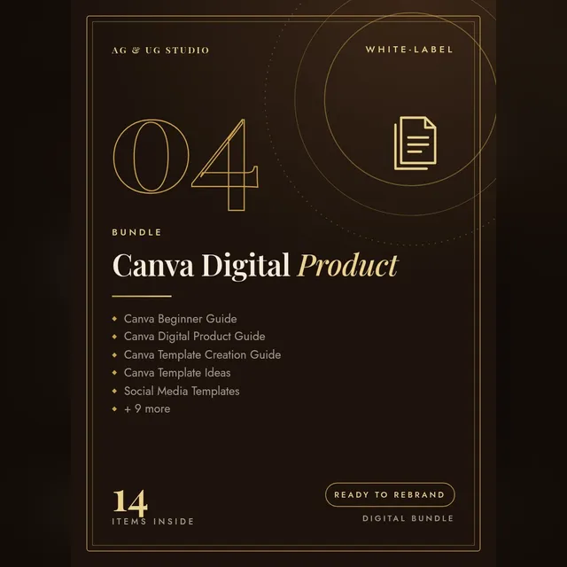 Canva Digital Product Bundle cover