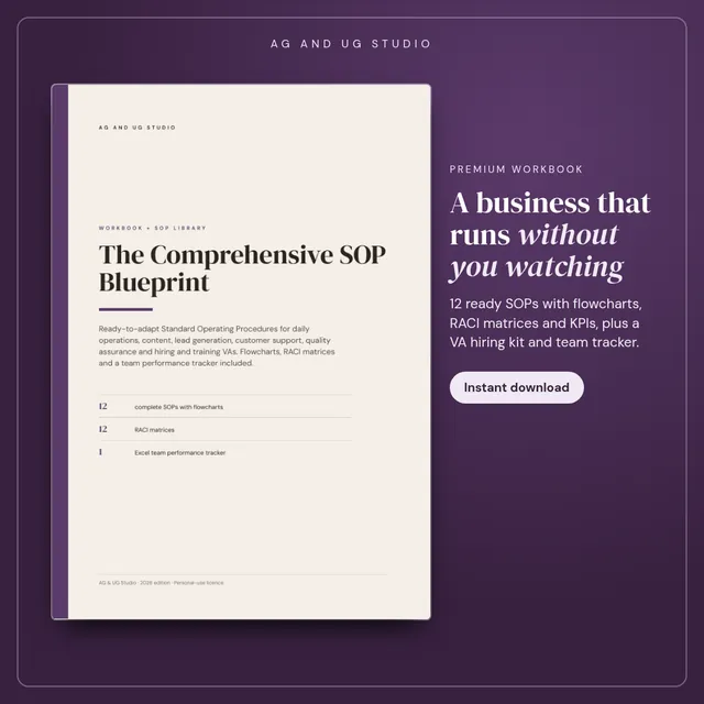 The Comprehensive SOP Blueprint cover